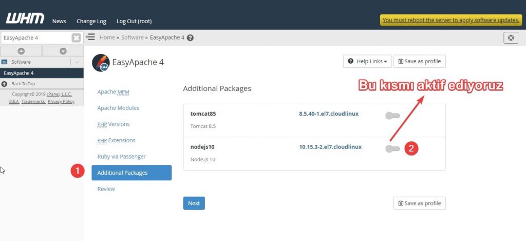 cpanel uzerinde node js nasil kurulur 3 1024x469 - cPanel/WHM Node.js Uygulaması Nasıl Kurulur